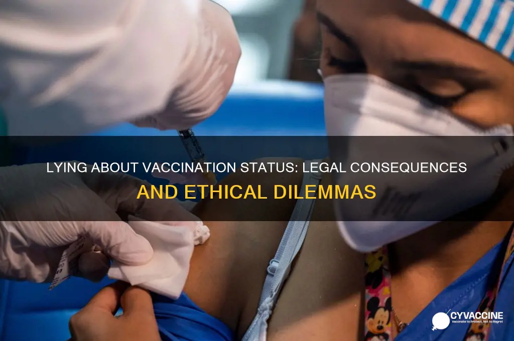 is it a crime to lie about being vaccinated