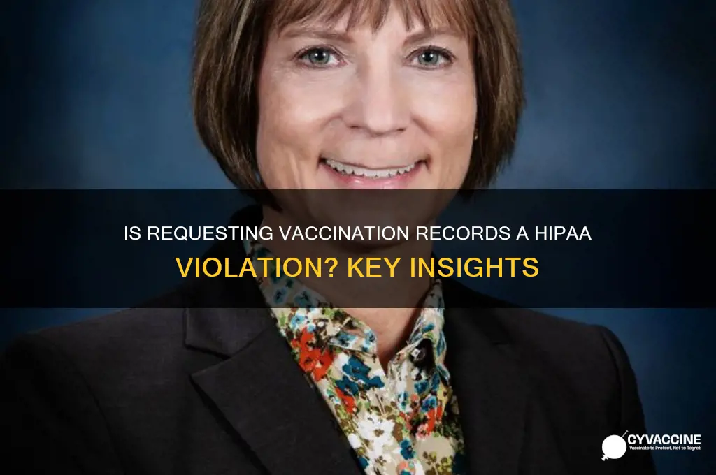 is it against hipaa to ask for vaccination records