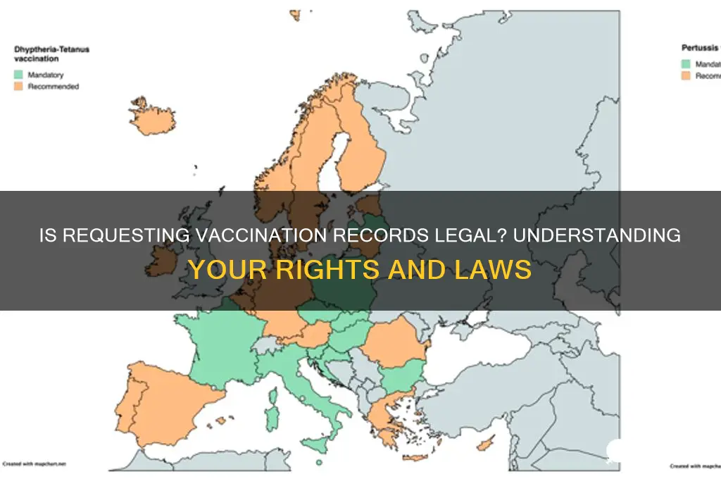 is it against the law to ask for vaccination records