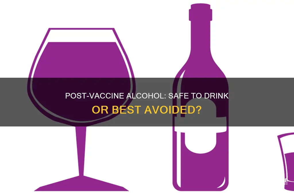 is it alright to drink alcohol after vaccine