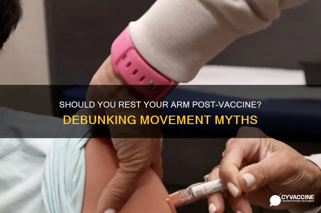 is it bad to move your arm after a vaccine
