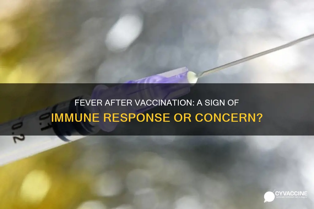 is it better to have fever after vaccine