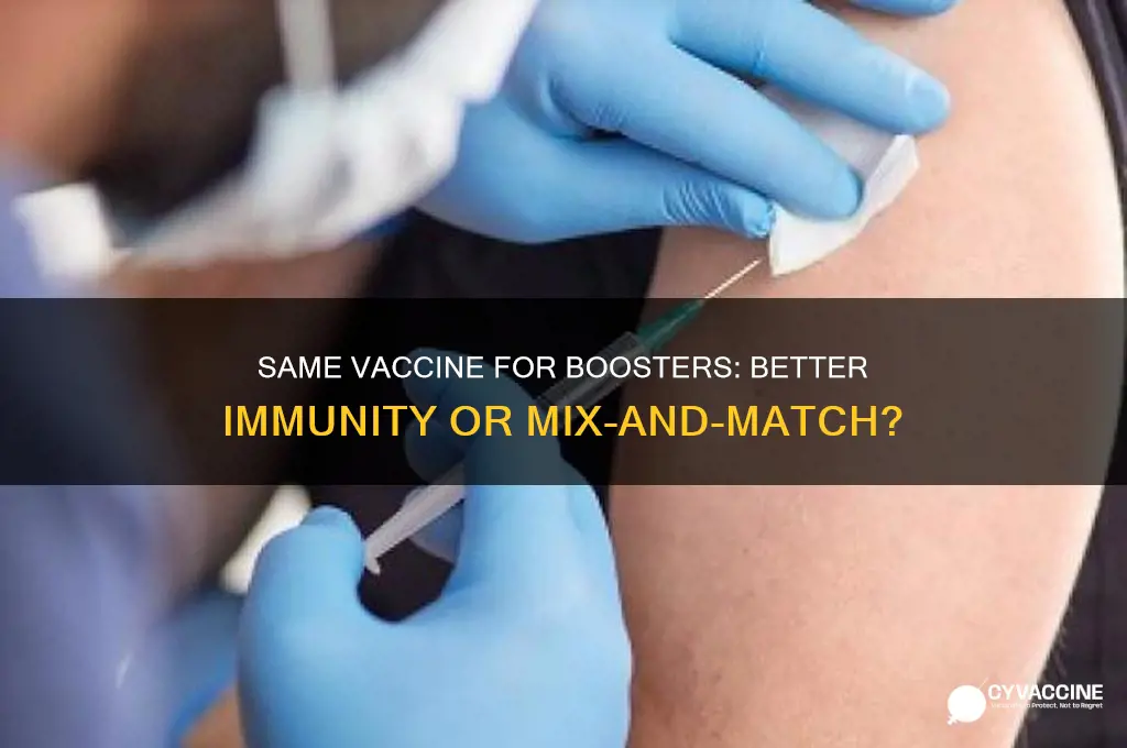 is it better to stick with same vaccine for booster