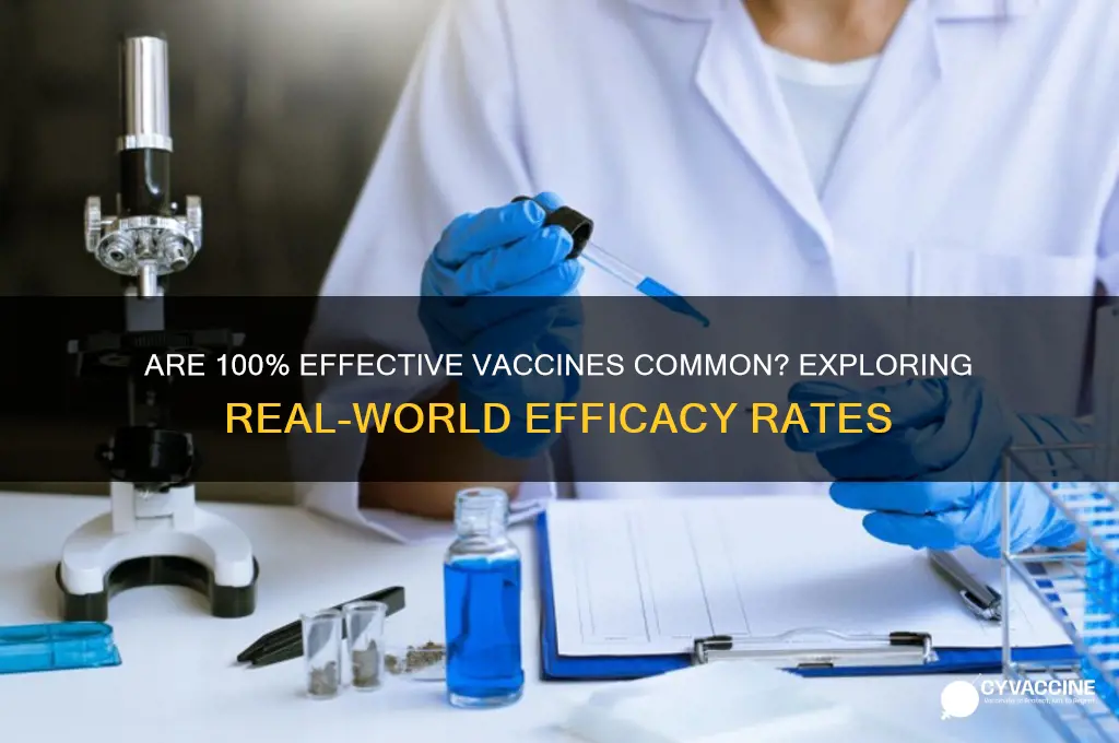 is it common 100 efficacy for a vaccine
