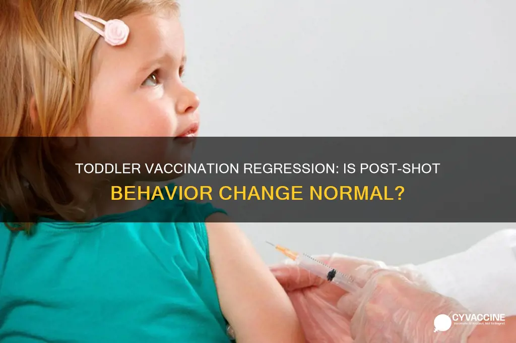is it coomon to have a regression after toddler vaccination