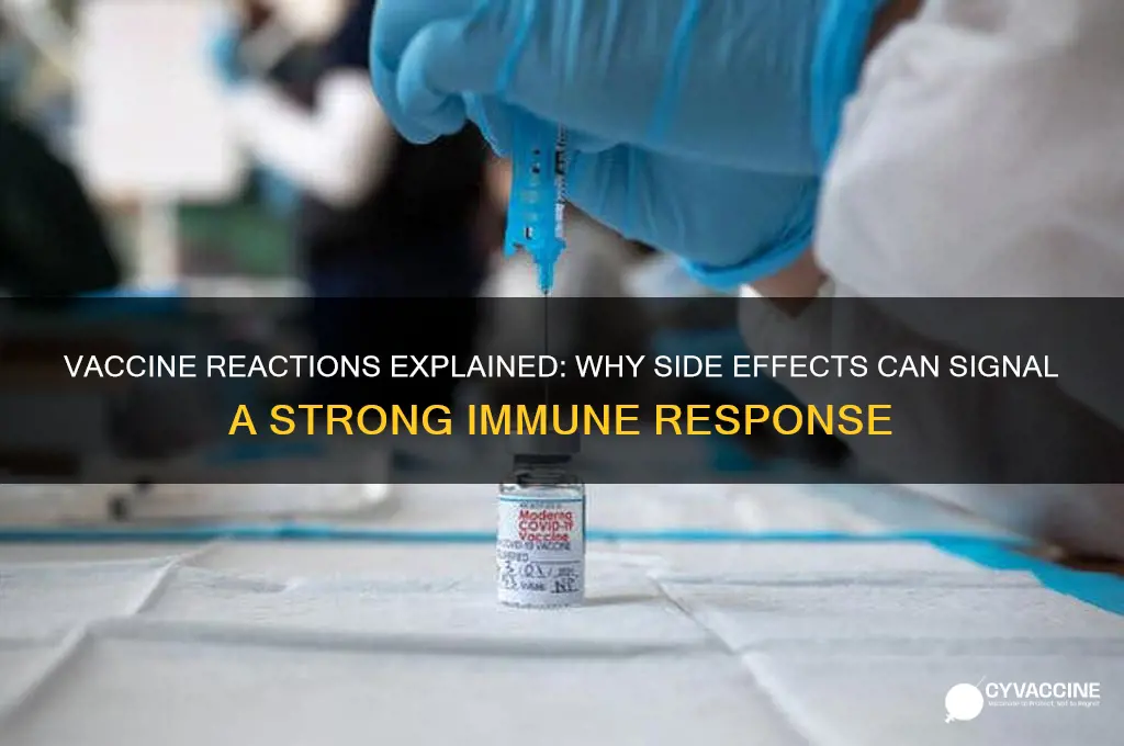 is it good if your body reacts to a vaccine