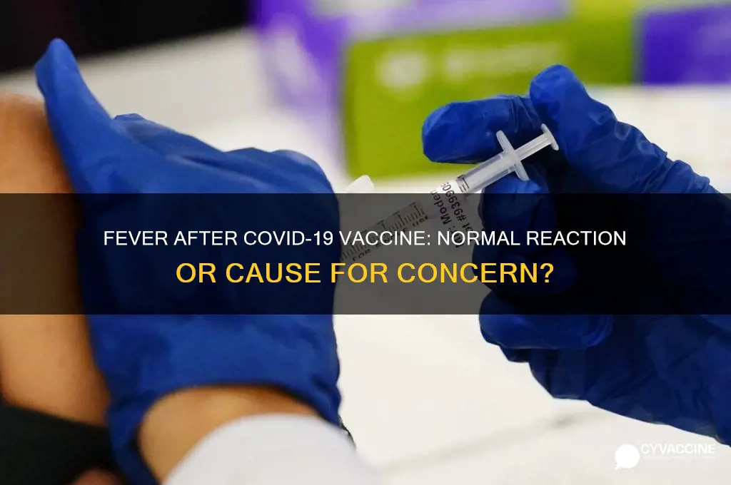 is it good to have fever after corona vaccine