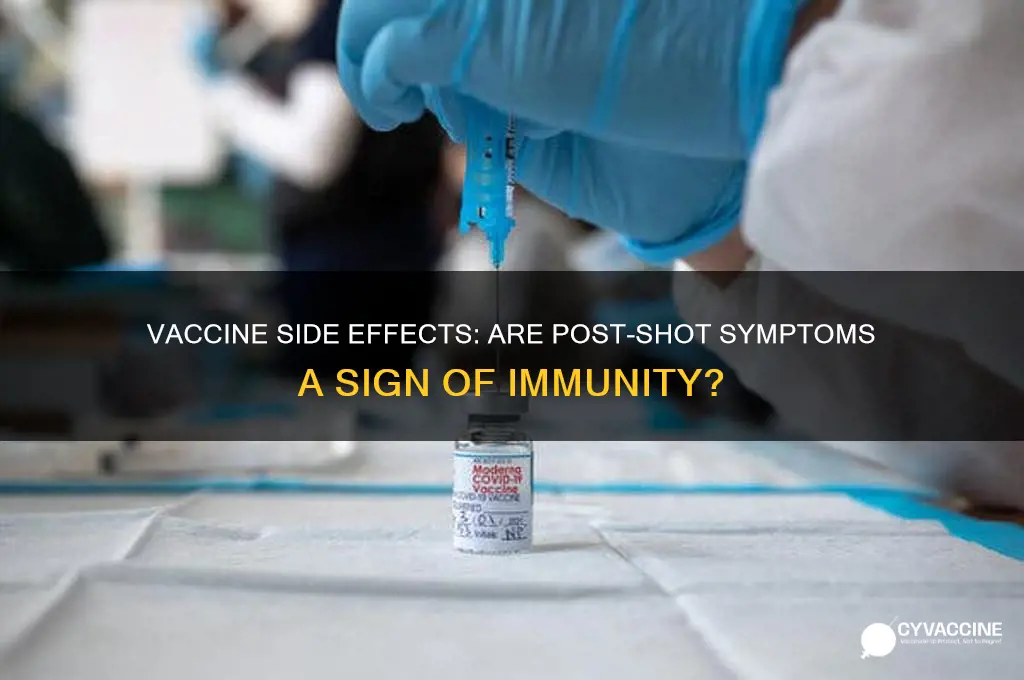 is it good to have symptoms after a vaccine