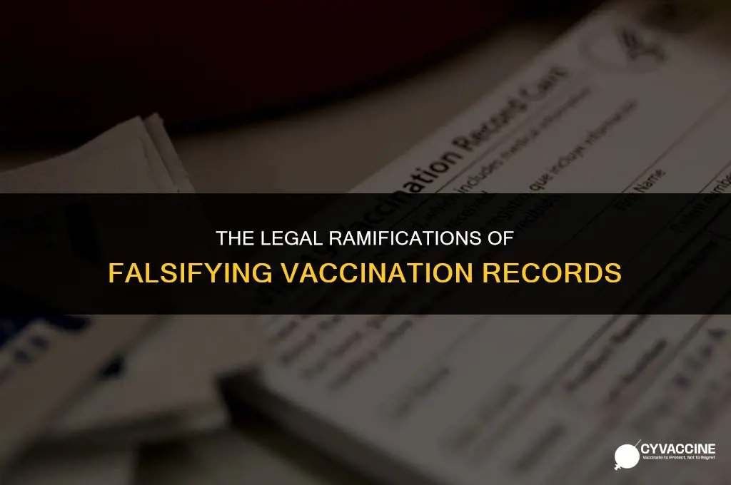 is it illegal to fake vaccination