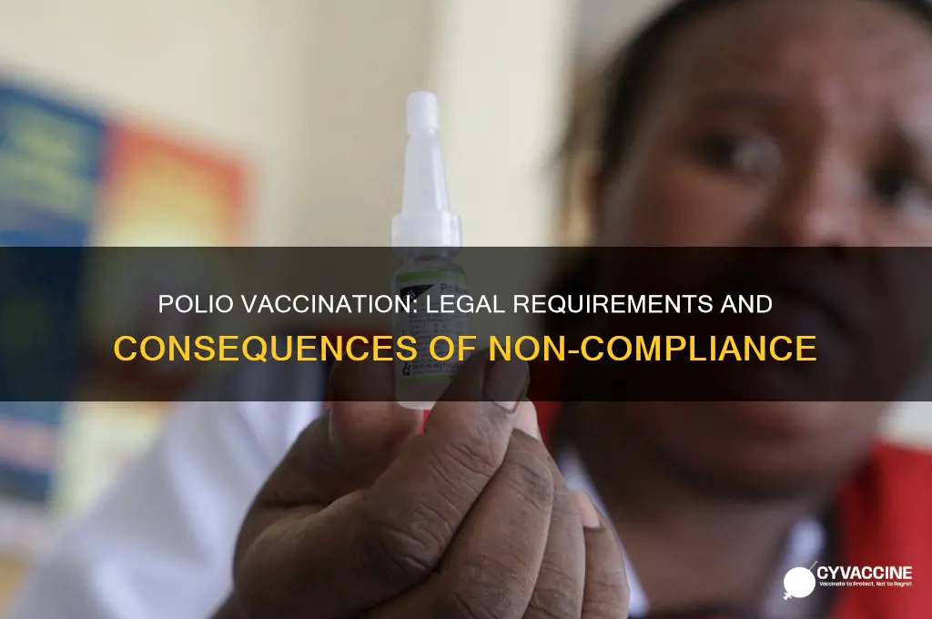 is it illegal to not be vaccinated from polio