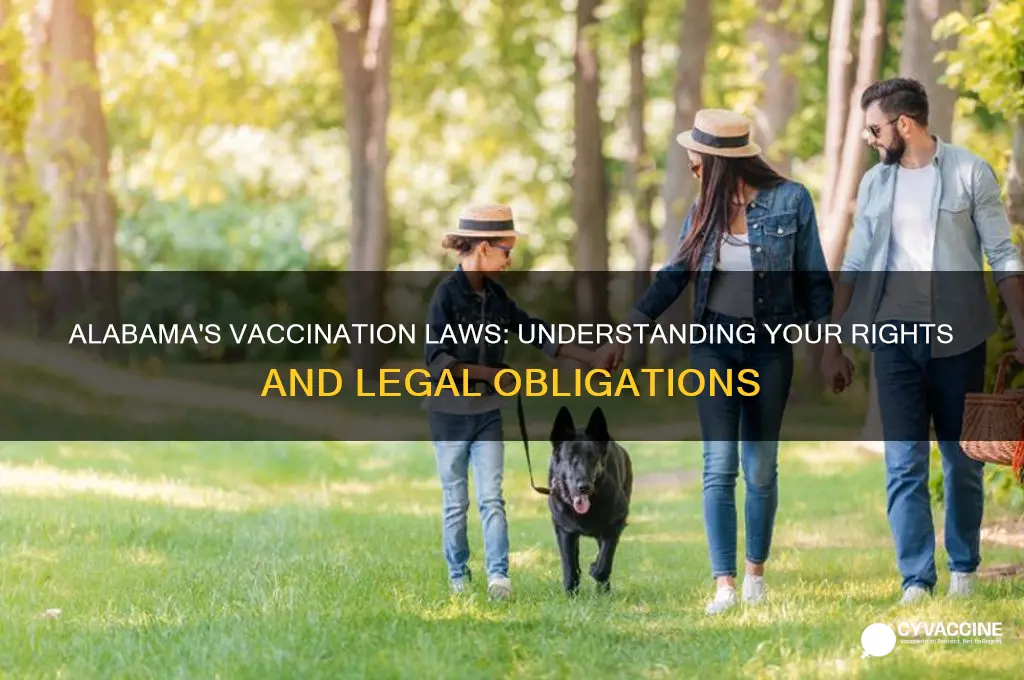 is it legal to not vaccinate in alabama