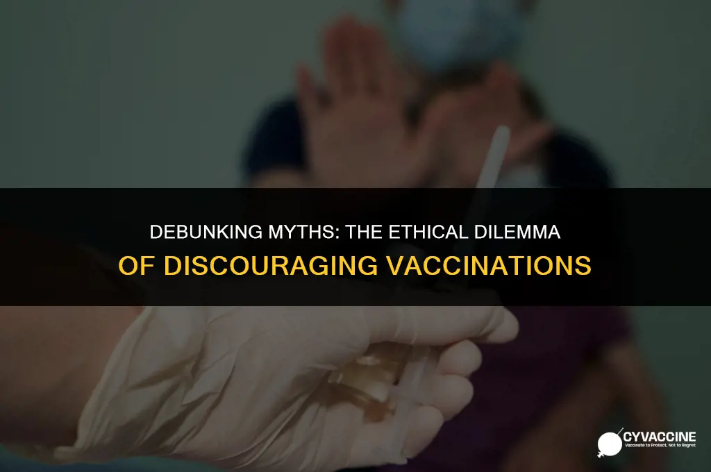 is it malpractice to discourage vaccination