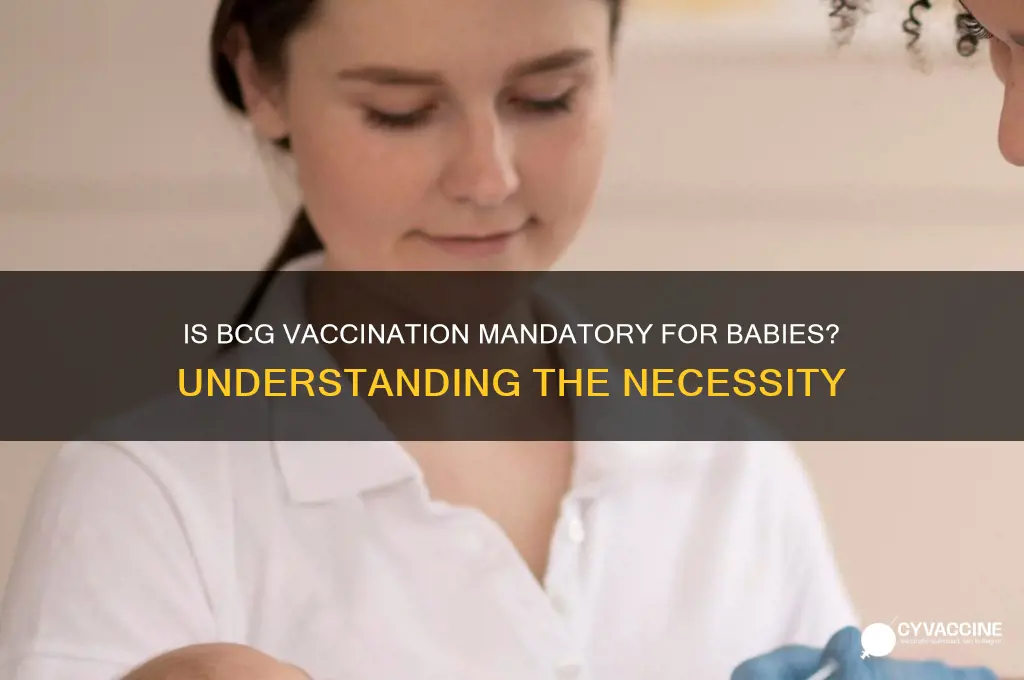 is it mandatory for babies to receive bcg vaccinations
