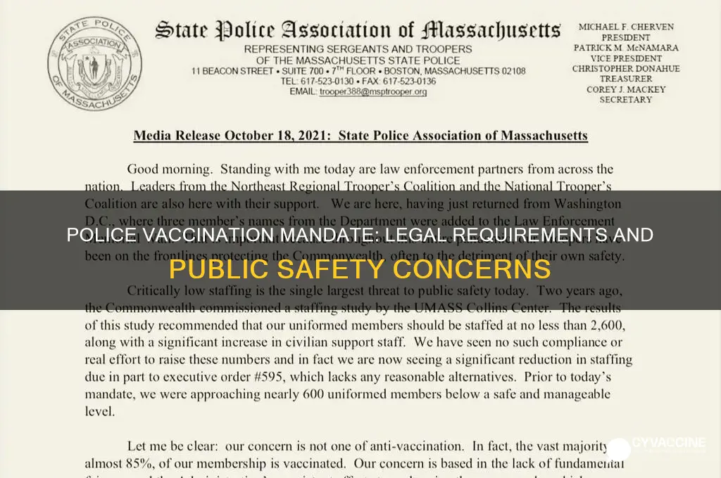 is it mandatory for police to be vaccinated