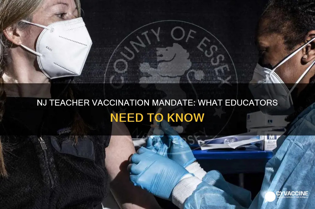 is it mandatory for teachers to be vaccinated in nj