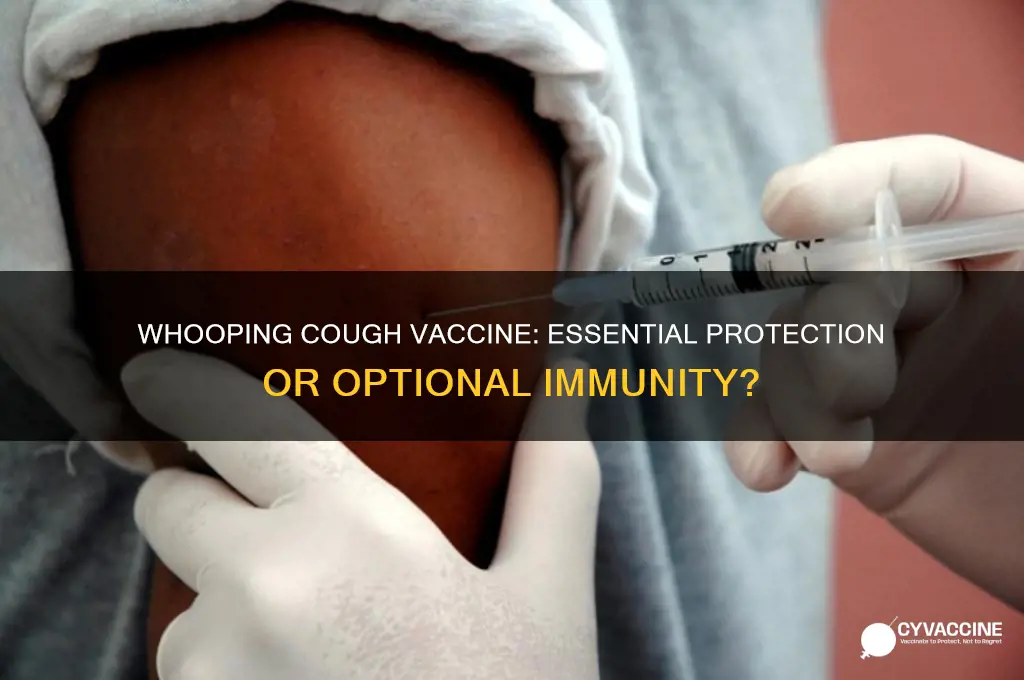is it necessary to have a whooping cough vaccine