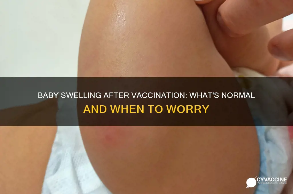 is it normal for a baby to swell after vaccination