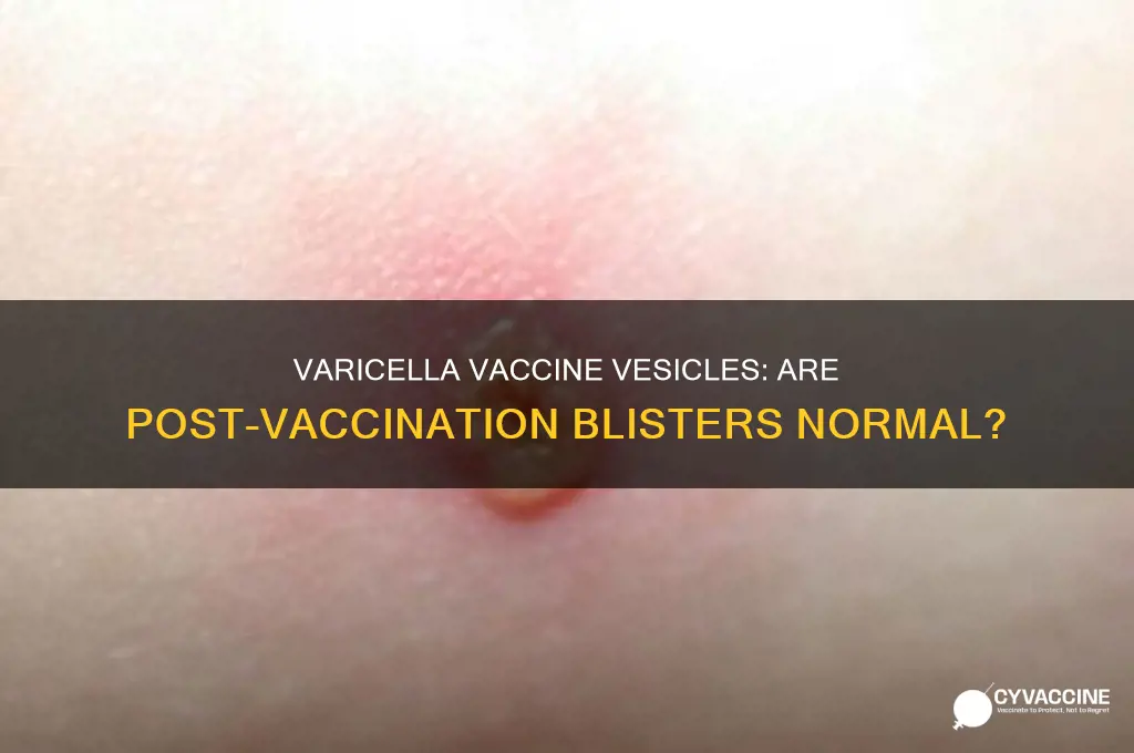 is it normal for vesicles to appear about varicella vaccine