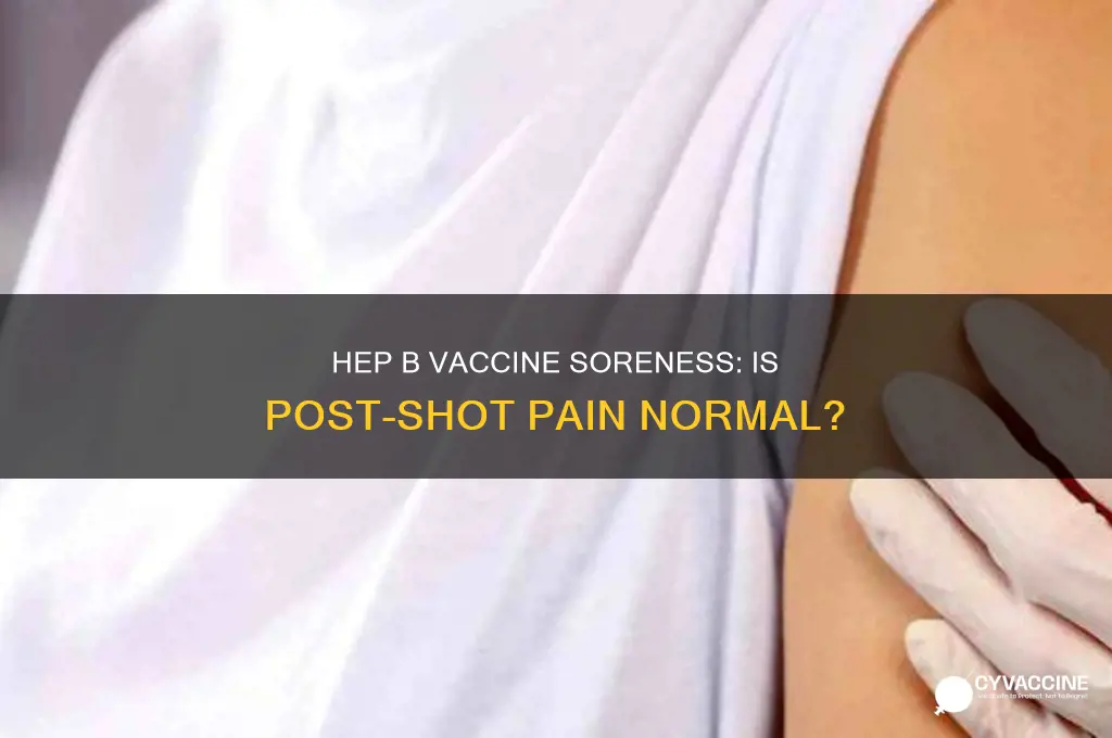 is it normal to be sore after hep b vaccine