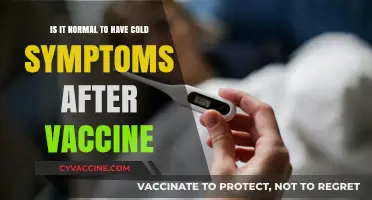 Post-Vaccine Cold Symptoms: Common Side Effects or Cause for Concern?