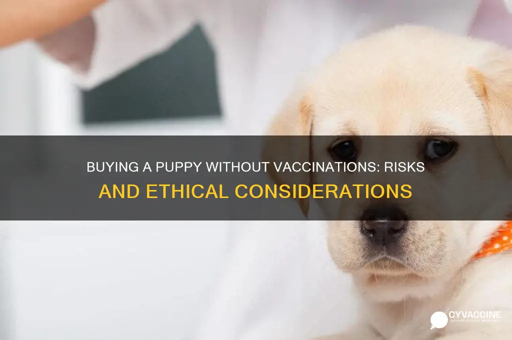 is it ok to buy a puppy without vaccinations