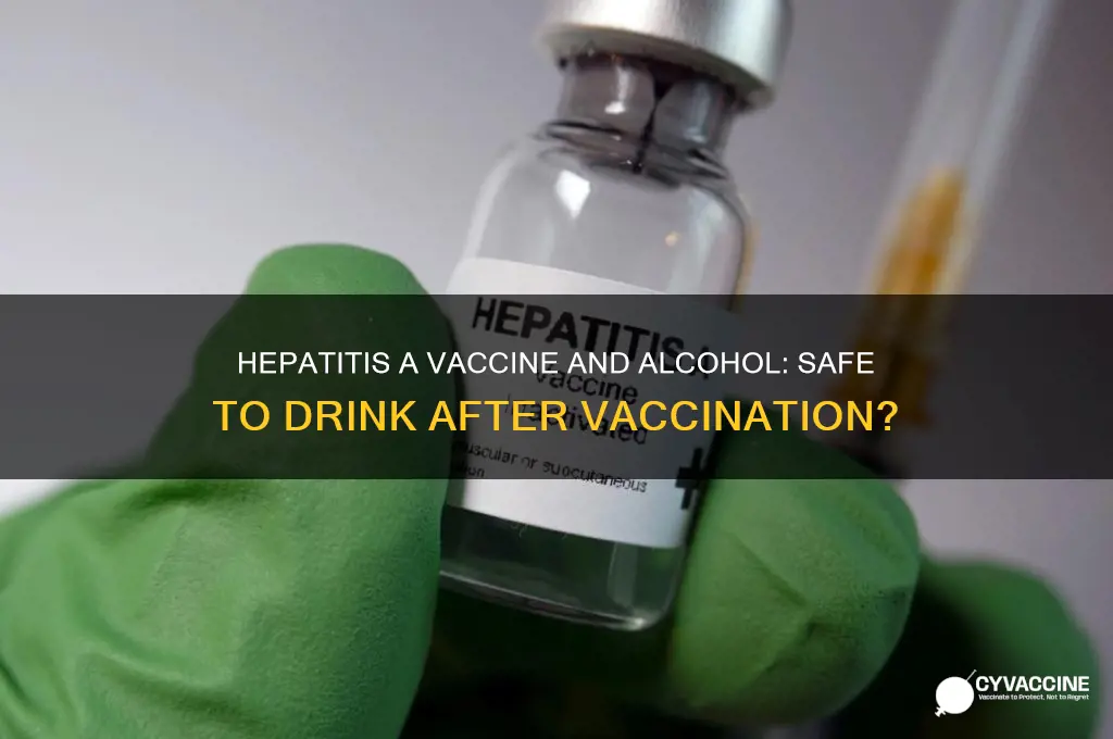 is it ok to drink alcohol after hepatitis a vaccination