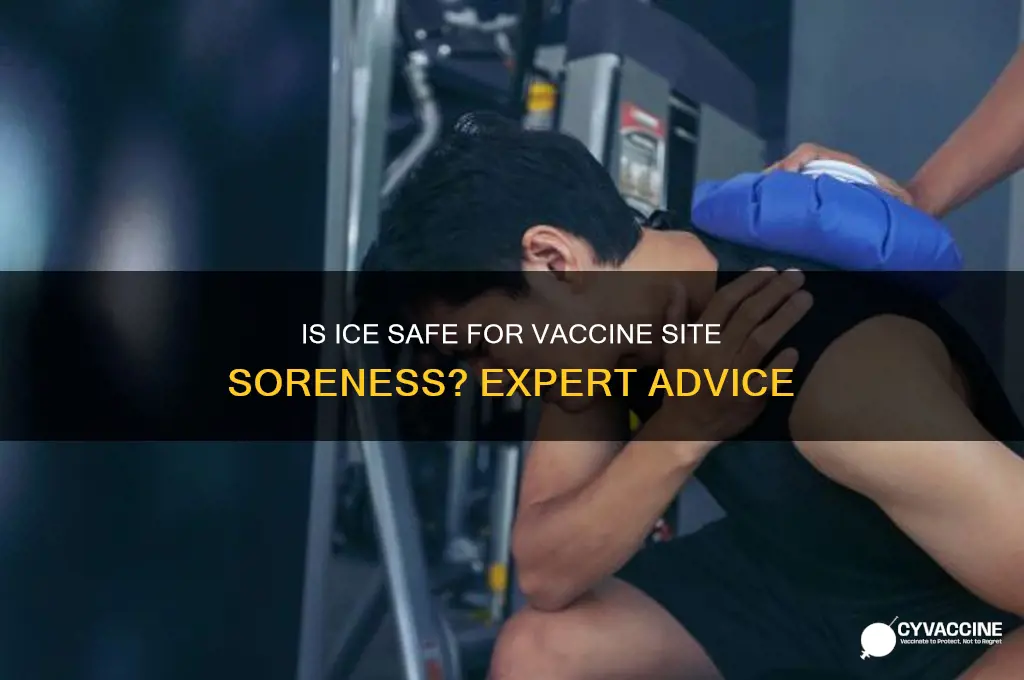is it ok to put ice on vaccine site