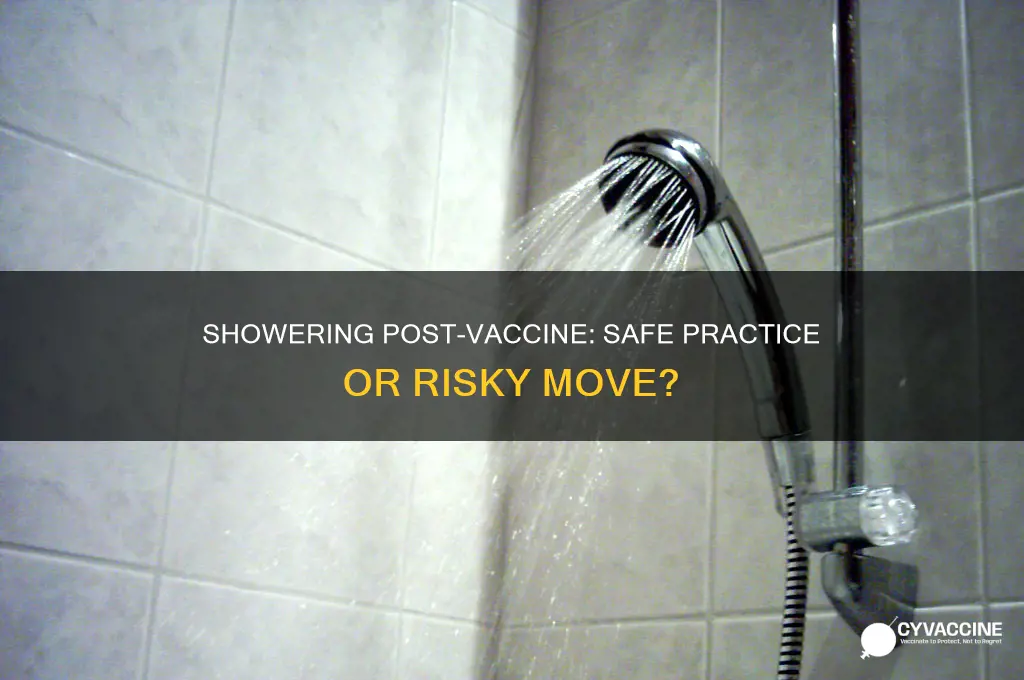 is it ok to shower after a vaccine