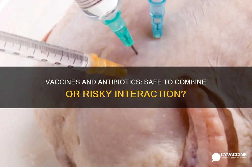 is it okay to have vaccine while taking antibiotics
