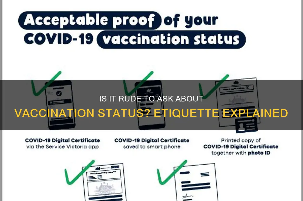 is it rude to ask someone if they are vaccinated