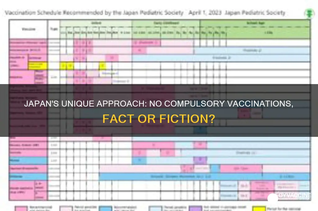 is it true that japan has no compulsory vaccinations