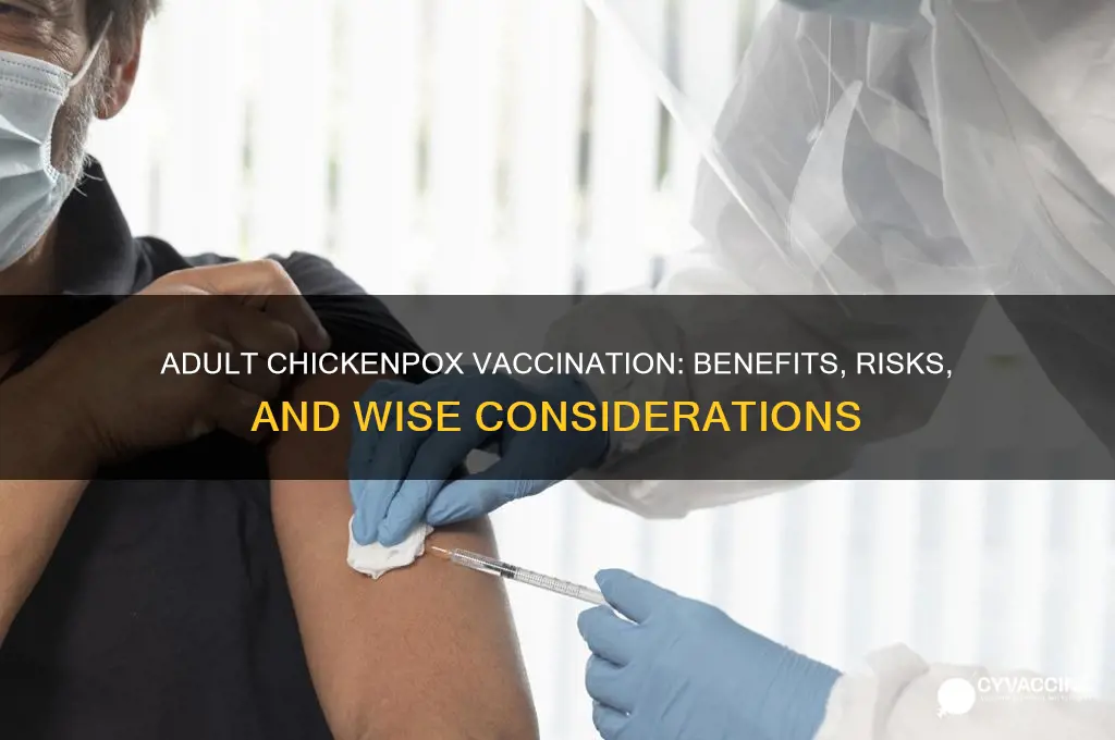 is it wise to vaccinate adults for chicken pox