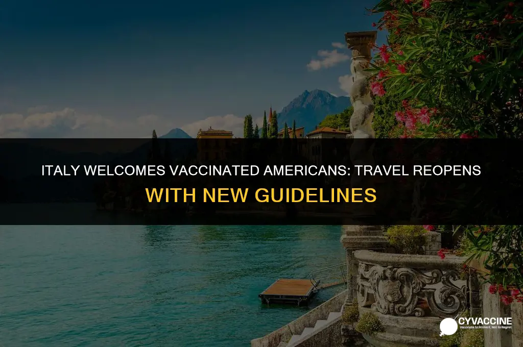 is italy open to vaccinated americans