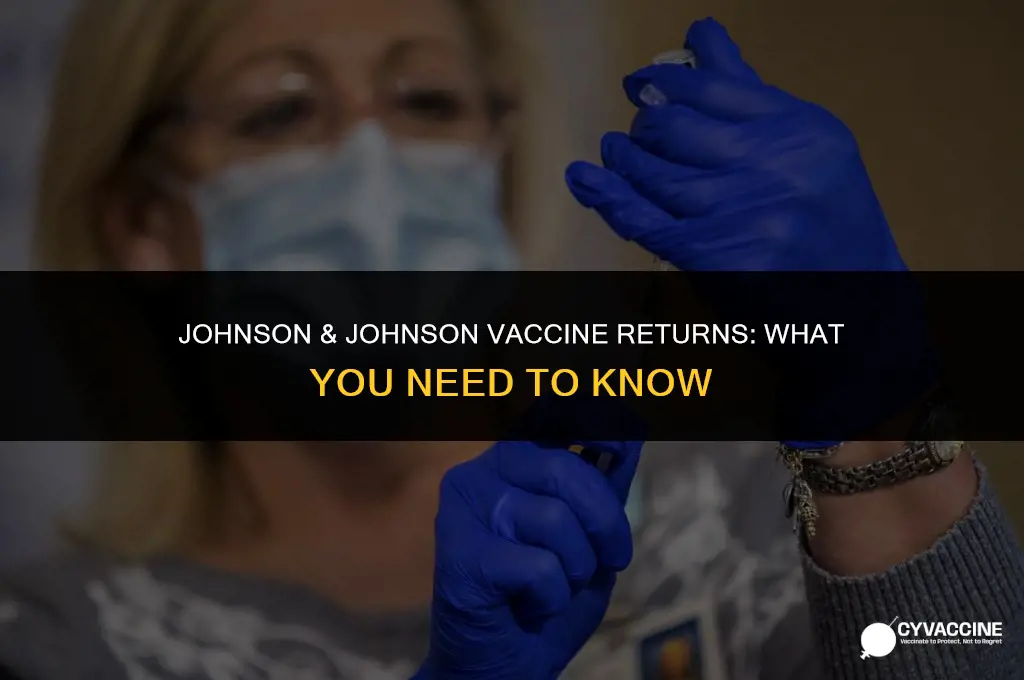 is j and j vaccine back