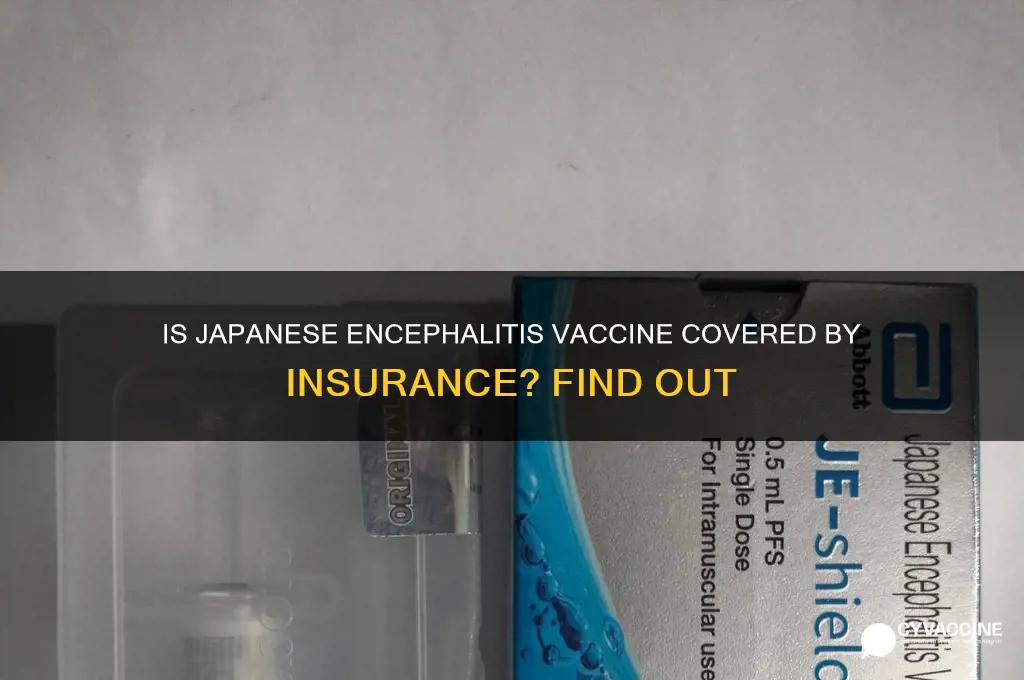 is japanes encephalitis vaccine covered by any insurance