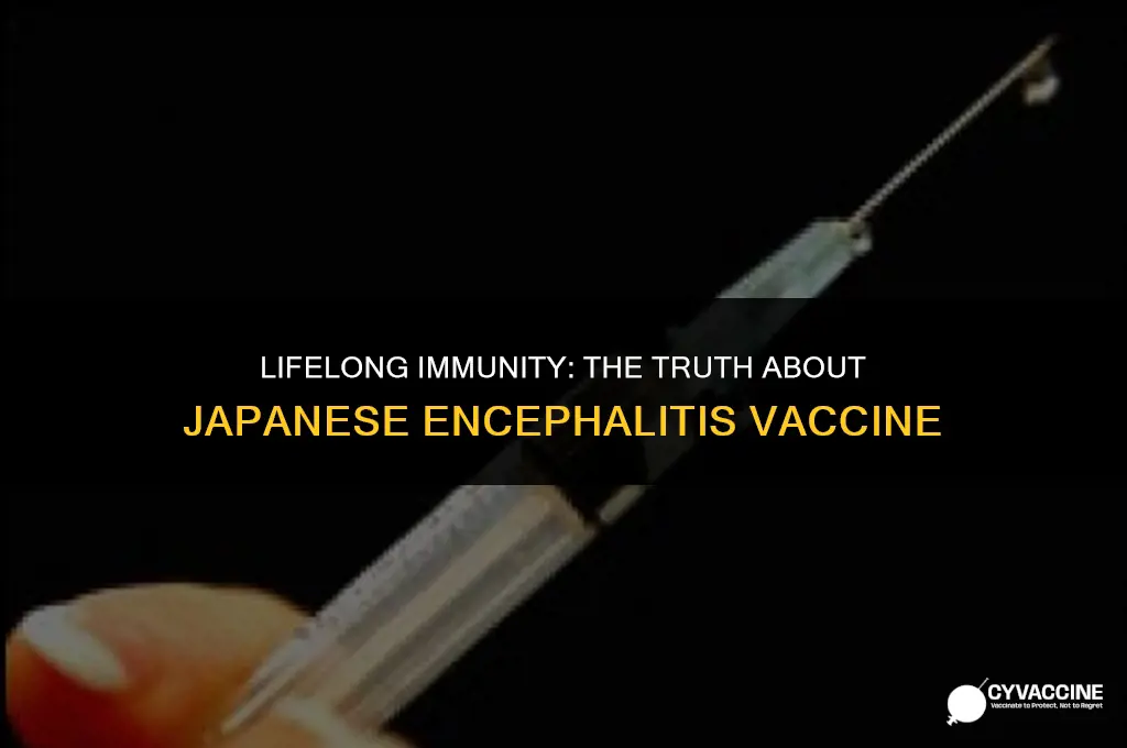 is japanese encephalitis vaccine for life