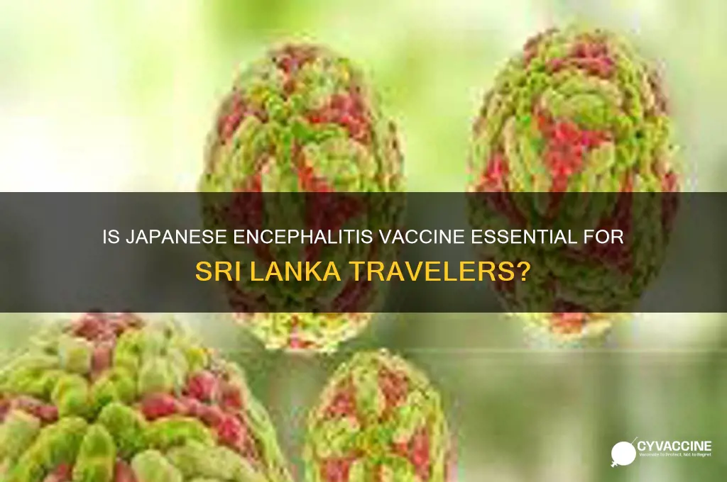 is japanese encephalitis vaccine necessary for sri lanka