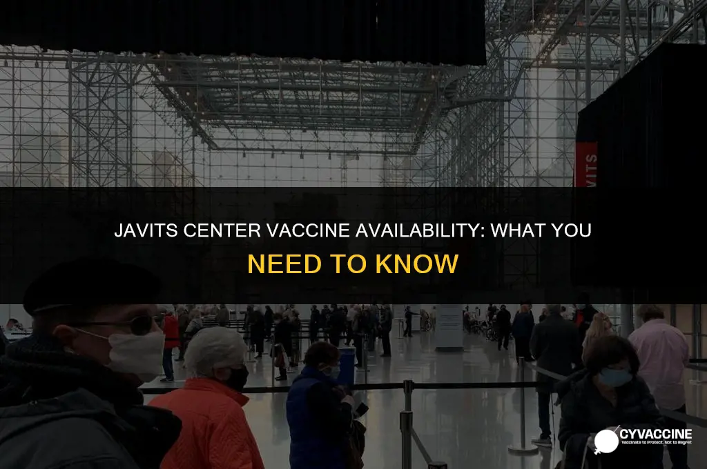 is javits center open for vaccine