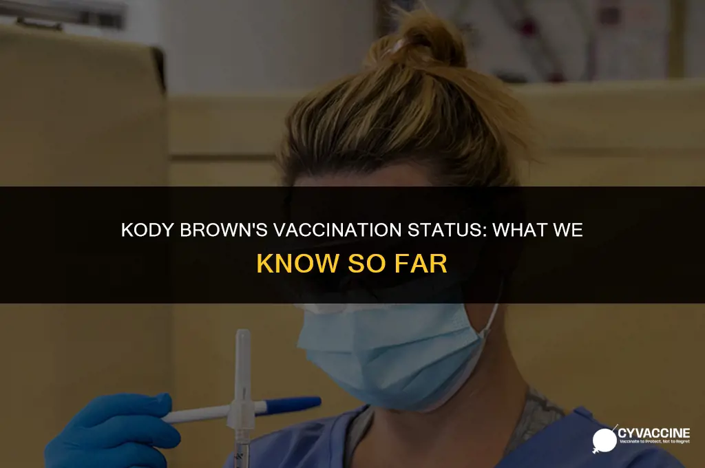 is kody from sister wives vaccinated