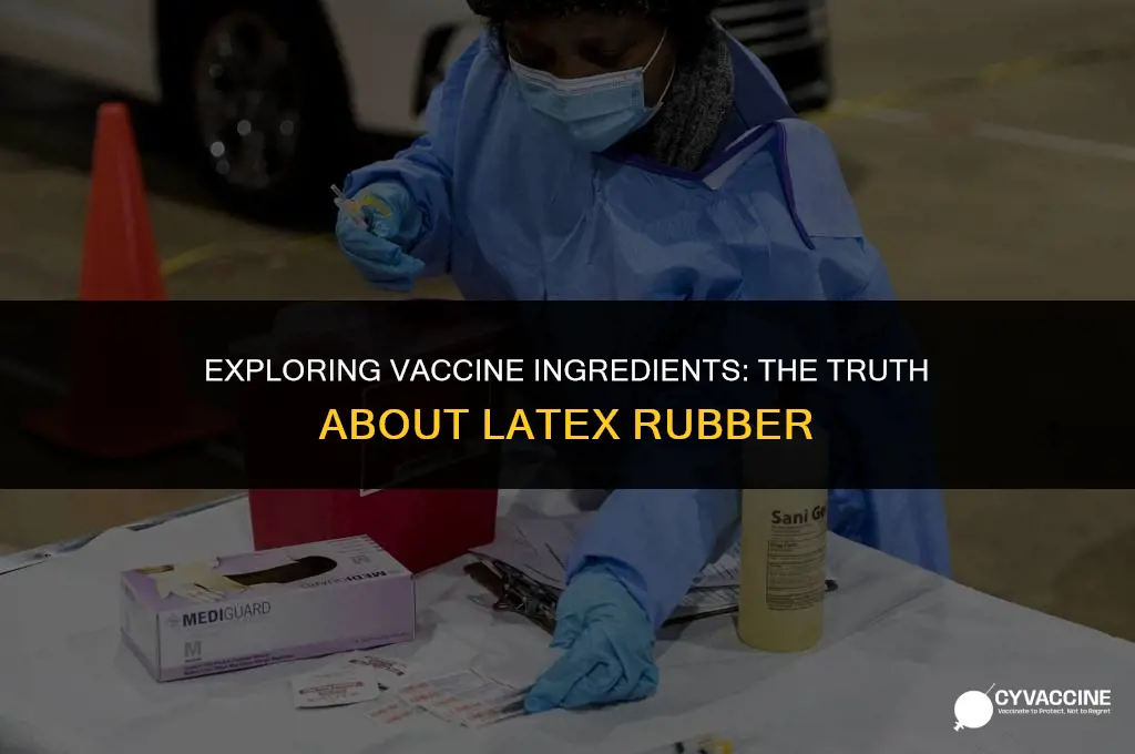 is laytex rubber in any vaccines