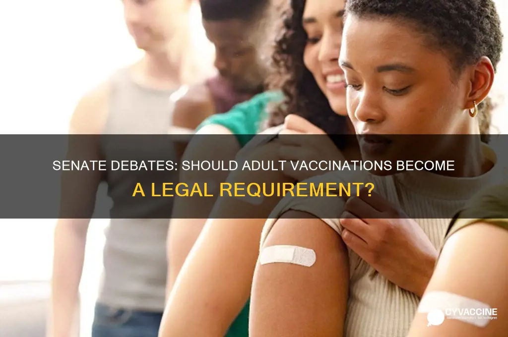 is mandatory vaccinations of adults being discussed in the senate