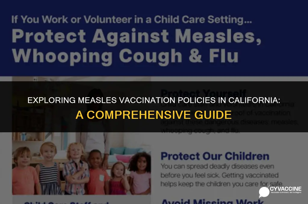 is measels vaccination optional in california