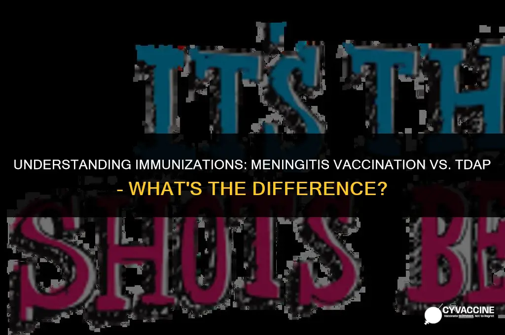 is meningitis vaccination and tdap same