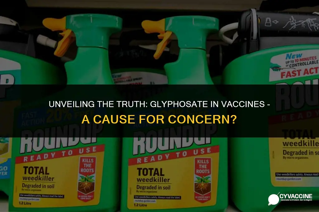 is merc adding glysophate to vaccines