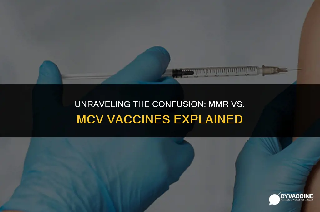 is mmr and mcv vaccine same
