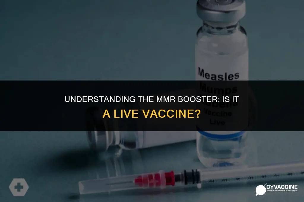 is mmr booster a live vaccine