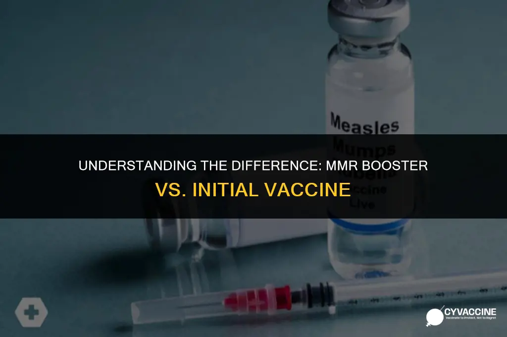 is mmr booster same as vaccine
