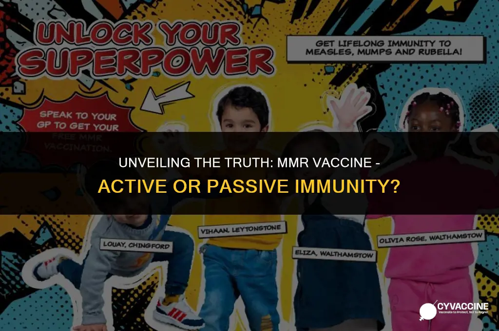 is mmr vaccine active or passive