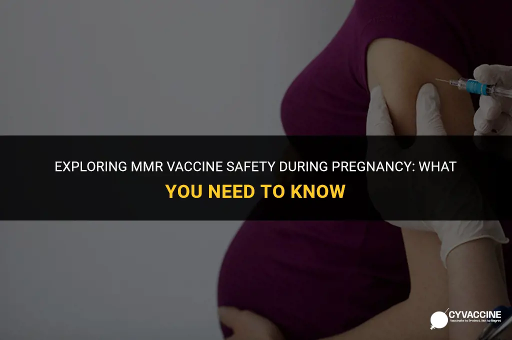 is mmr vaccine contraindicated in pregnancy