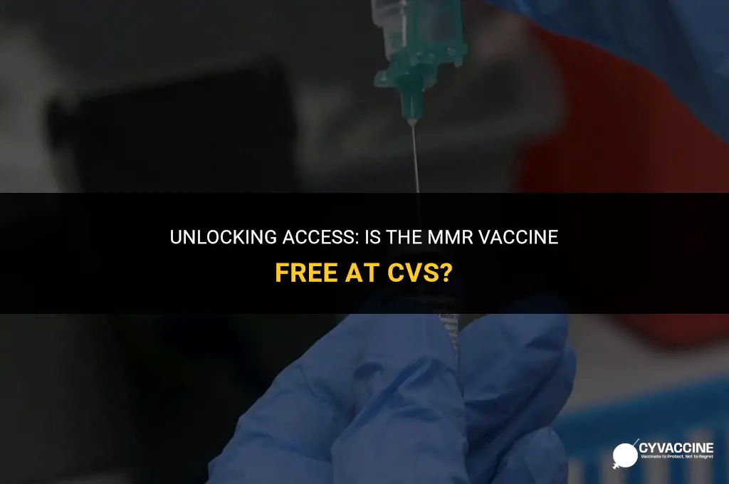 is mmr vaccine free at cvs